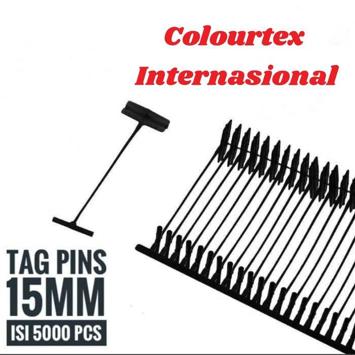 Tag Pin - Top Pin 15mm - Tali Hang Tag - Hitam