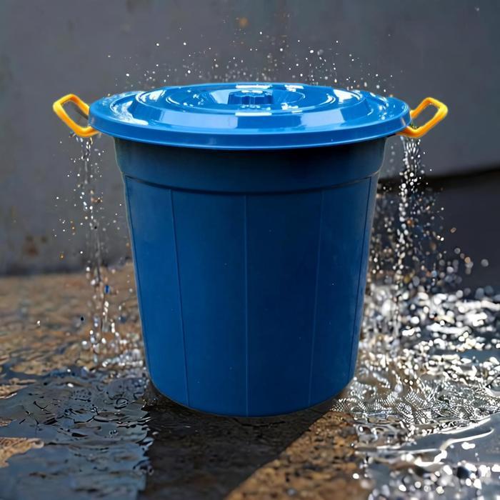 TERLARIS  Ember Air Plastik Tutup 30 Liter Warna BIRU / Ember Air Plastik Besar Jumbo Tong