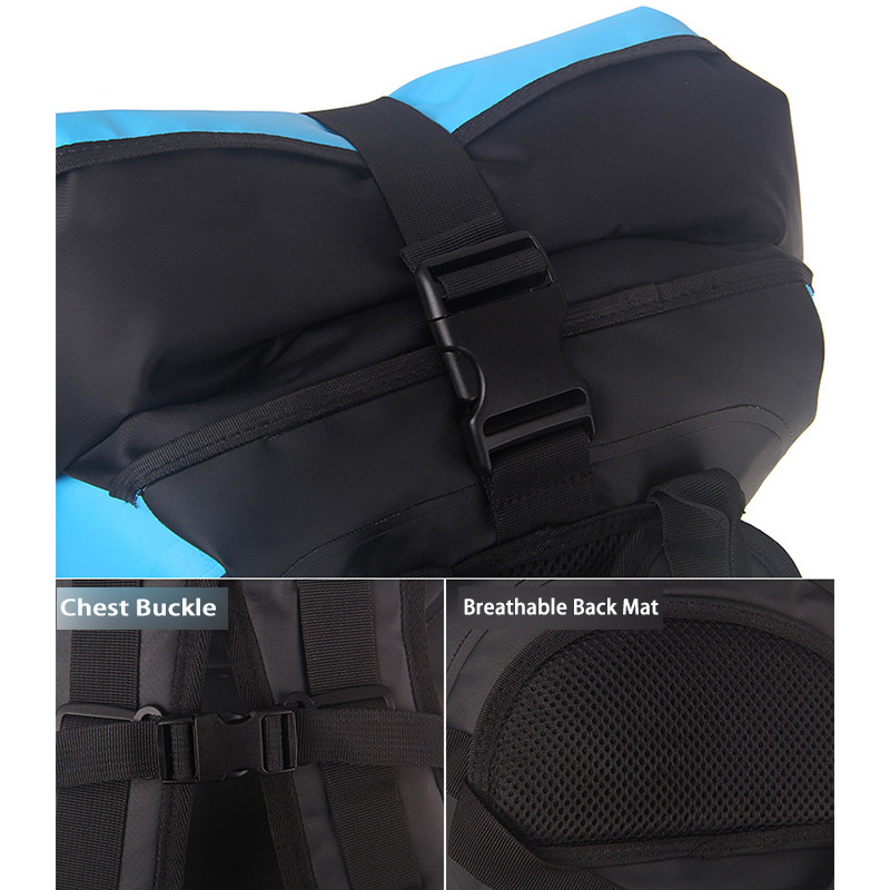 35L Waterproof Rolltop Dry Bag Outdoor Mountaineering Kayak Camping Backpack Trekking River Water