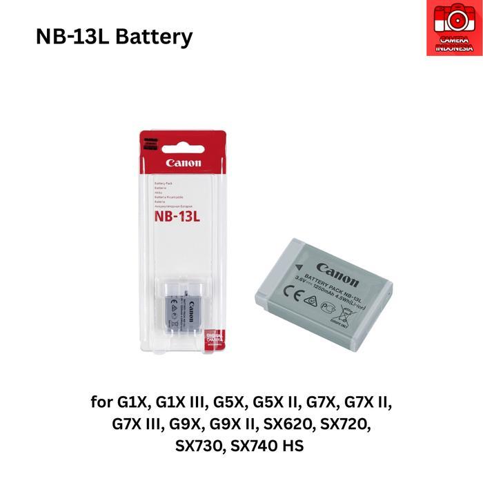 Baterai NB-13L Kamera Canon for G1X, G1X III, G5X, G5X II, G7X, G7X II, G7X III, G9X, G9X II, SX620,