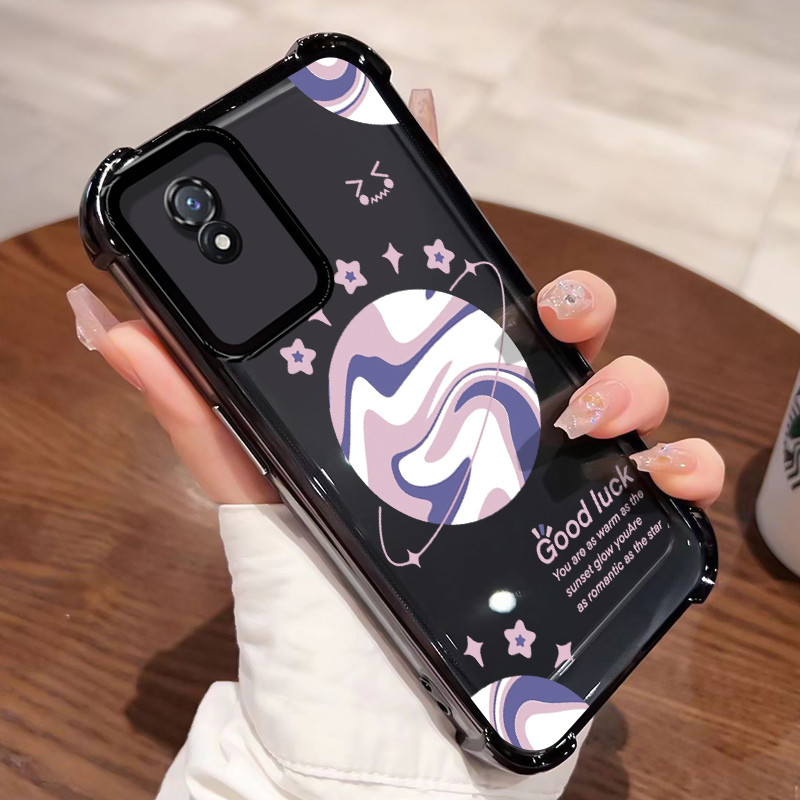 Casing Hp Untuk VIVO Y02 VIVO Y02A VIVO Y02T Case Casing pola Planet Mimpi Cesing Kesing empat Anti 