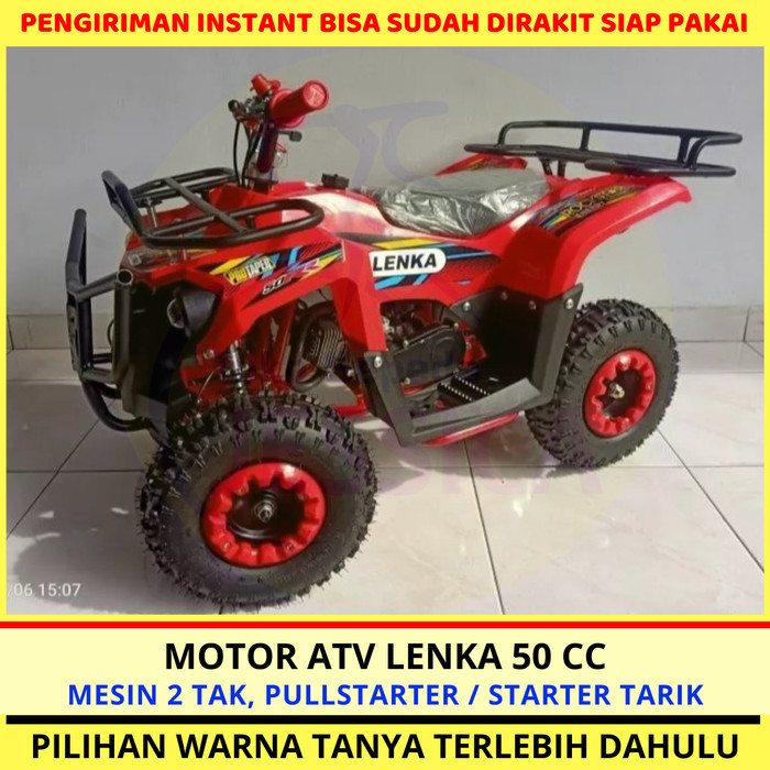 Motor ATV Lenka 50cc - ATV Anak Dewasa Touring 50 cc - Merah