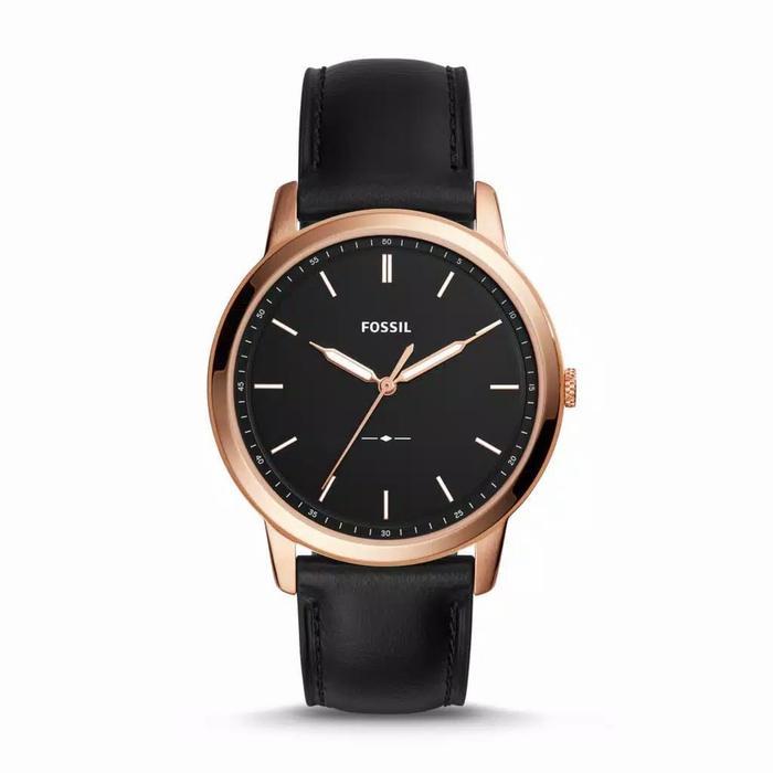 Jam Tangan Pria F0ssill Fs 5376 The Minimalist Black Original