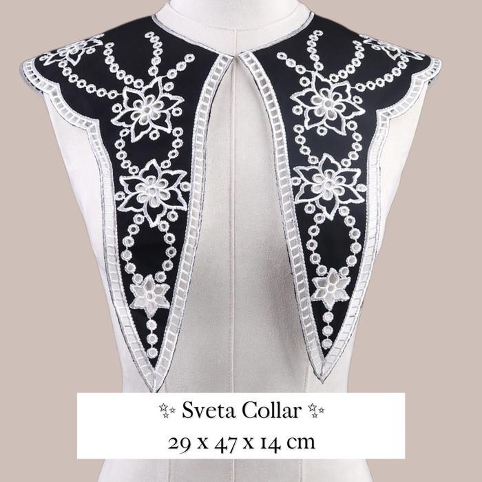 Kerah Renda Panjang Bordir Mewah Premium Unikn Produksi Murah