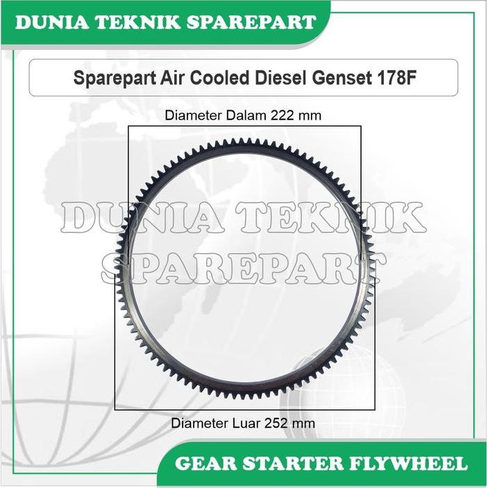 178F GEAR STARTER FLYWHEEL / GIGI STARTER RODA GILA GENSET DIESEL