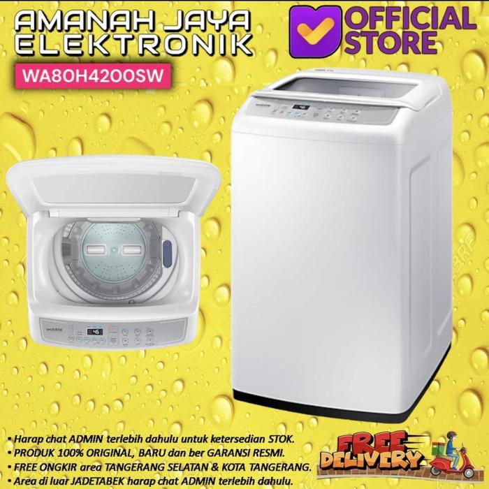 Samsung WA80H4200 Mesin Cuci Top Loading 8 Kg | WA80H4200SW | WA80