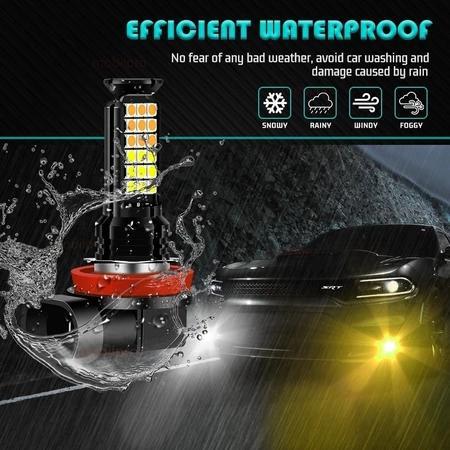 [30000/1Buah] 3 Warna Foglamp Led Mobil Foglight Lampu Kabut Mobil Lampu Kabut Led Mobil 3 Warna