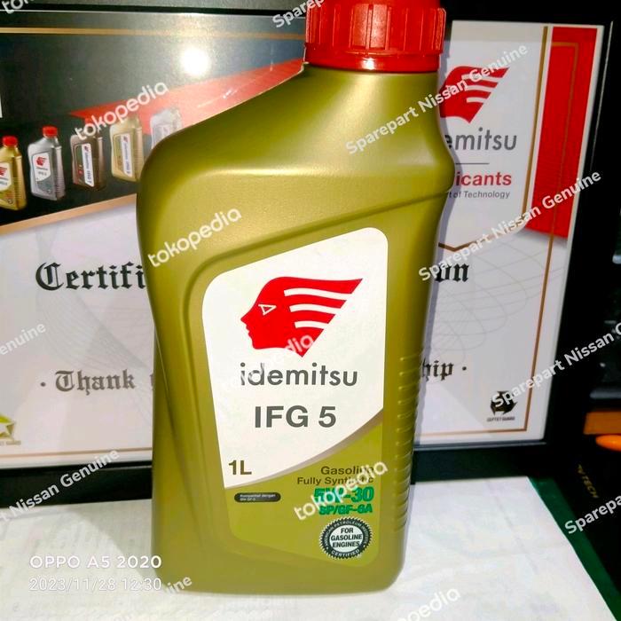 OLI MESIN NISSAN IFG 5 5W-30 FULLY FULL SYNTHETIC ORIGINAL IDEMITSU