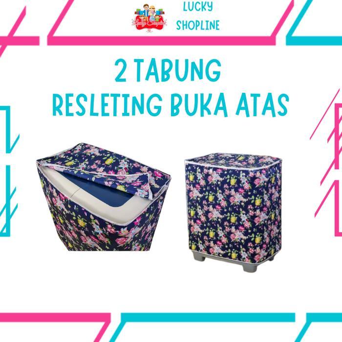 Premium Cover Mesin Cuci 2 Tabung - Sarung Mesin Cuci 2 Tabung - Cover Mesin Cuci - Ukuran 6-18Kg