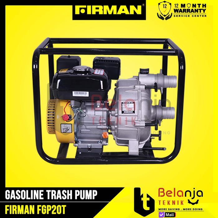 FIRMAN Mesin Pompa Air Irigasi Firman FGP 20T Pompa Alkon Trash Pump 2 Inch 7.5 Bensin FGE220HD