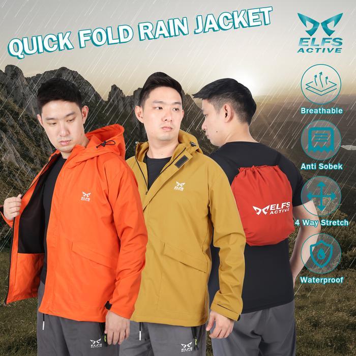 Eiger - Quick Fold Rain Jacket String Bag Jaket Parka Hiking Gunung Sport