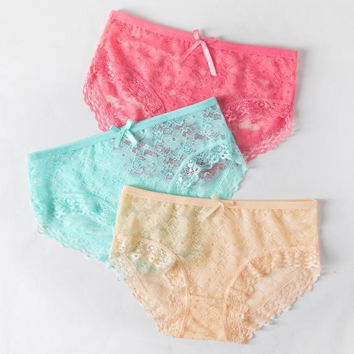 Missoofficial.id CD036 Celana Dalam Transparan Women Motif Bunga Panties Wanita CD Seamless Wanita