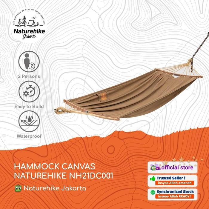 SALE HAMMOCK CANVAS NATUREHIKE NH21DC001 AYUNAN GANTUNG CAMPING OUTDOOR TERMURAH