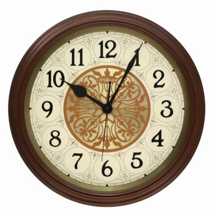 Jam Dinding Kayu Wellington 601460-1A Original Klasik Diameter 46Cm New