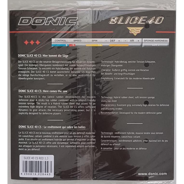 Donic Slice 40 Cs Karet Pingpong Tenis Meja