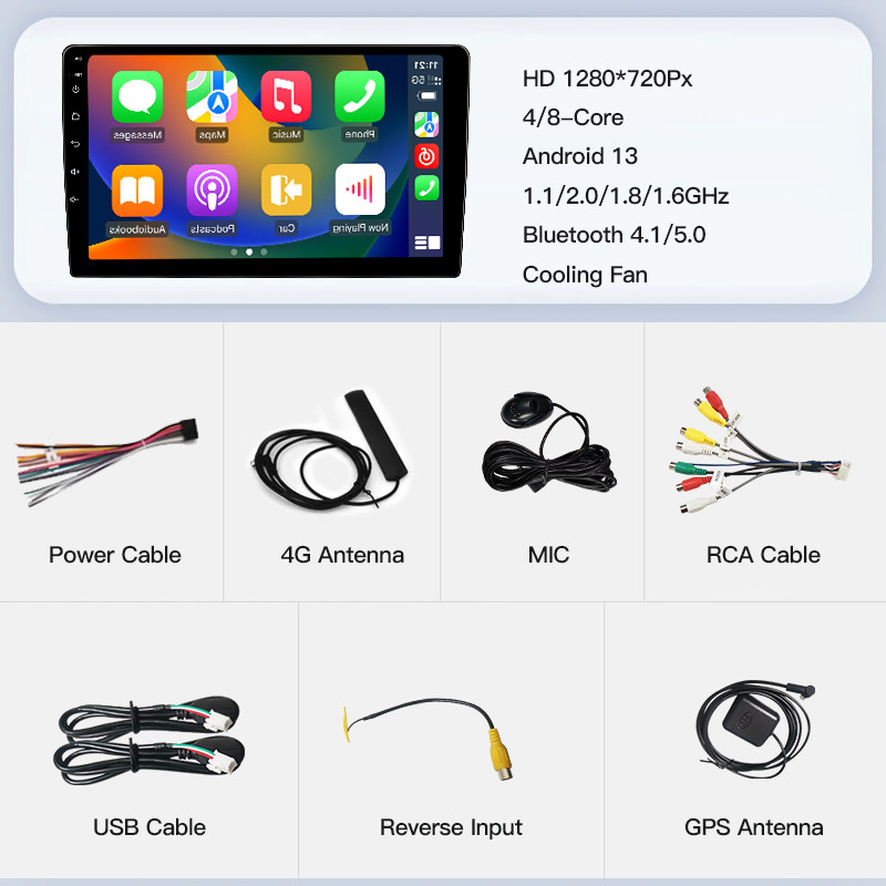 Android 13 TS18 TS10 Car Radio 9/10inch Universal Host Player Navigation Video Multimedia For