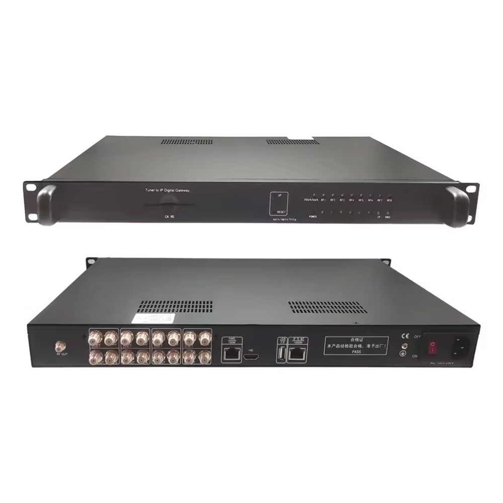 PROMO   8 channel digital gateway stream receiver  Tuner Modulator  to RF DVB-S2 DVB-T T2 DVB-C ISDB