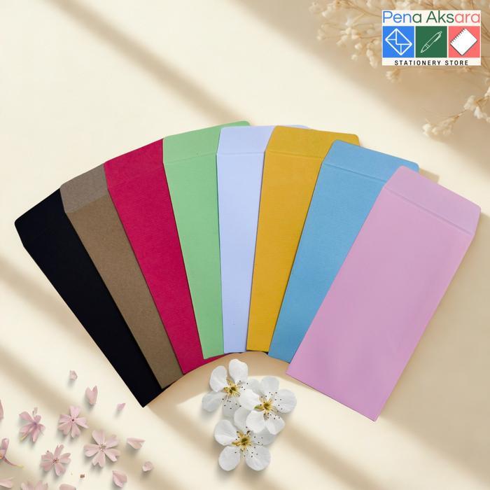 Isi 10 Amplop Panjang / Angpau Warna Amplop Uang / Amplop Lebaran / Amplop Imlek / Angpau Lebaran /