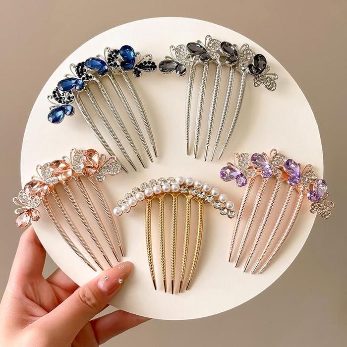 Tusuk Konde Mutiara untuk Sanggul Belakang - Sentuhan Elegan dengan Aksesori Kupu-Kupu hairpin hijab