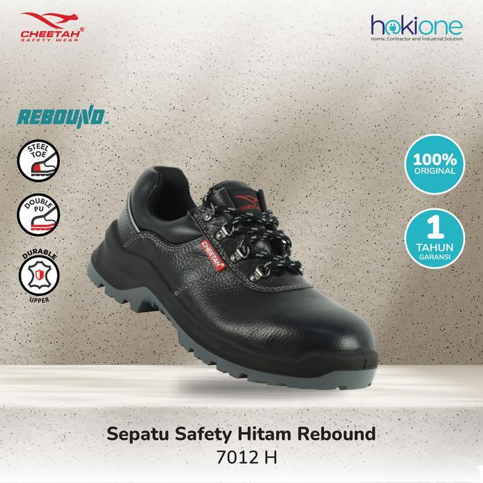 Cheetah Safety Shoes Rebound 7012H Hitam Sepatu Safety Cheetah 7012 H Pria Kerja