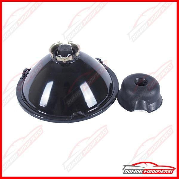 Head Lamp - Universal Bulat 5.7 Inch - H4 - Glass - Made In Taiwan Asli Partt