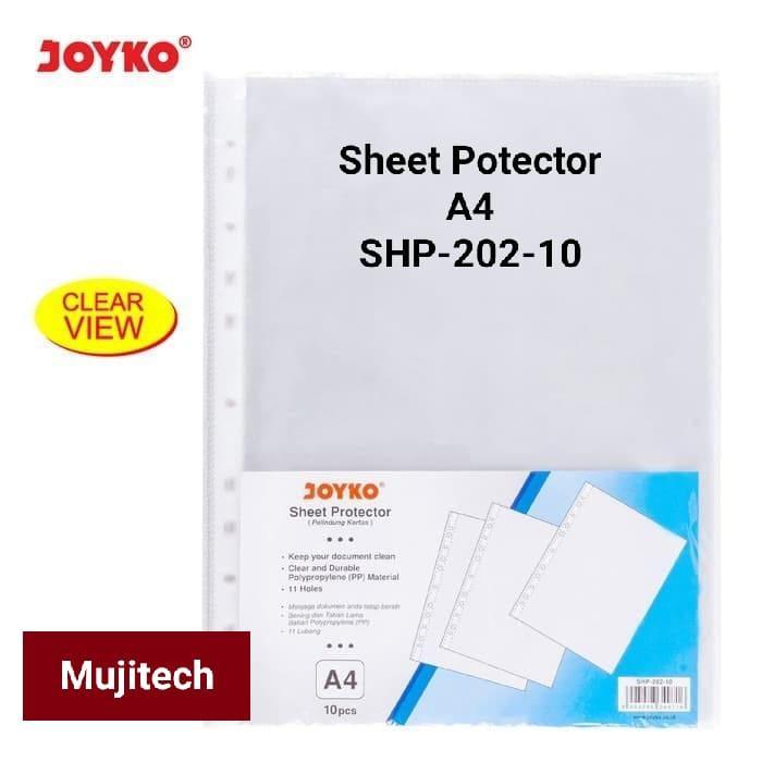 JOYKO SHEET PROTECTOR PELINDUNG KERTAS MAP PLASTIK A4 F4 (1 PACK ISI 10 SHEET)