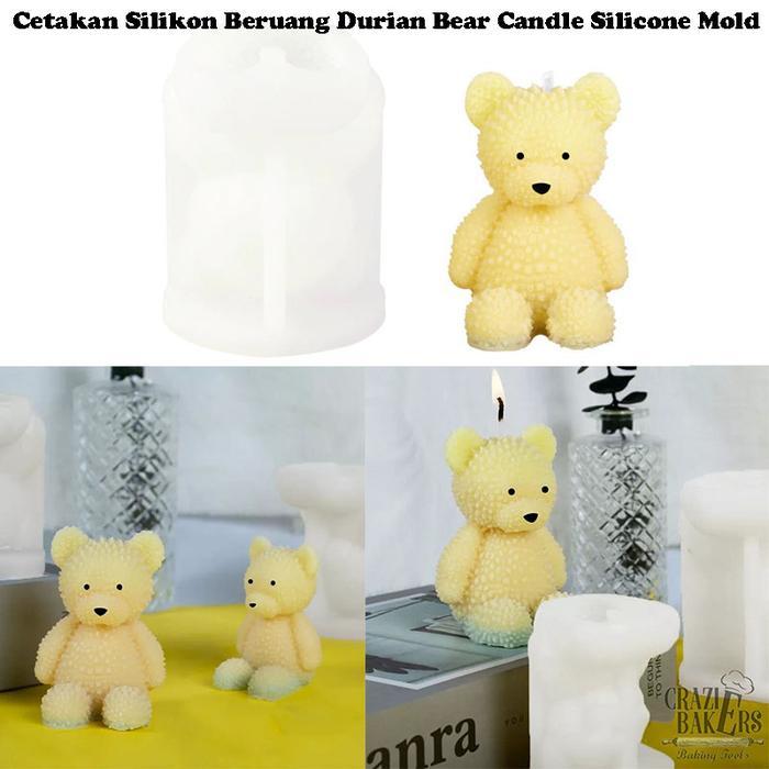 CETAKAN SILIKON BERUANG DURIAN BEAR CANDLE SILICONE MOLD