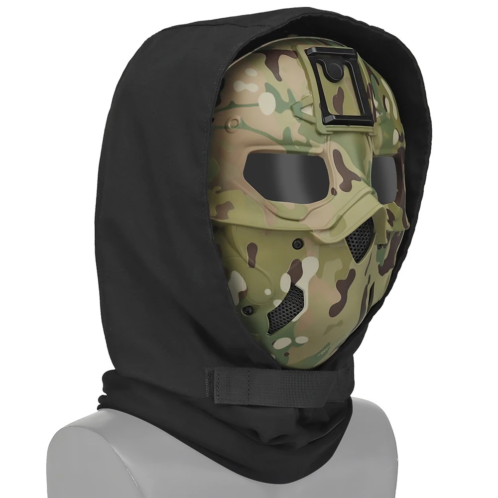 Tactical Full Face Mask Helmet Combination Breathable Protective Headgear For Airsoft Paintball