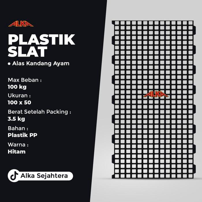 Plastik Slat Hitam Puzzle Alas Kandang Ayam Bebek Kelinci Kambing Pakan