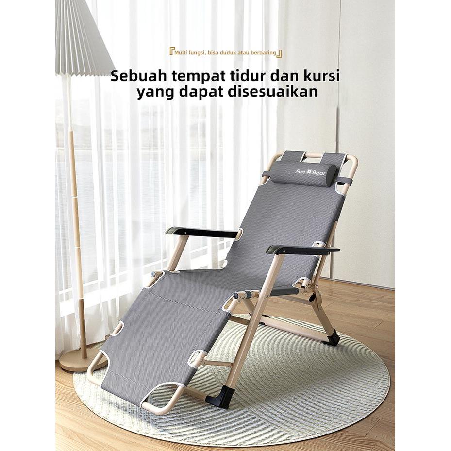Funbear Kursi Malas Kursi Lipat Kursi Santai Lipat Tempat Tidur Lipat Portable Kursi Lipat Outdoor