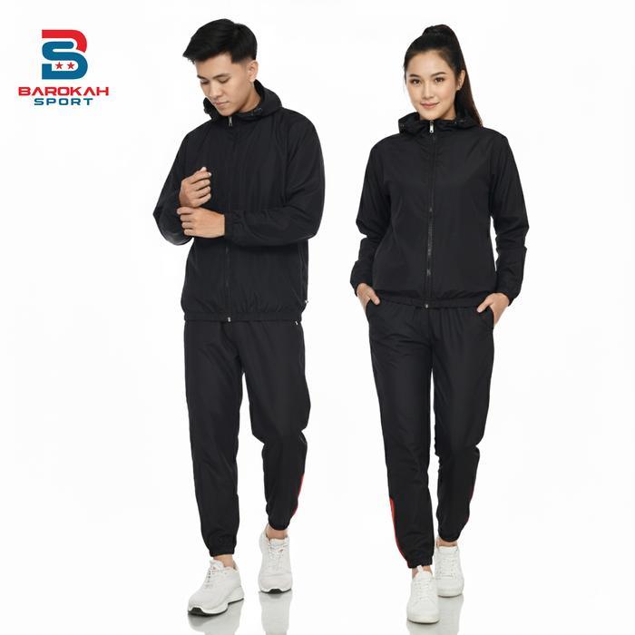 Nineten Runner'S - Oneset Jaket Celana Olahraga Parasut Jaket Sauna Suit Running Setelan Olahraga