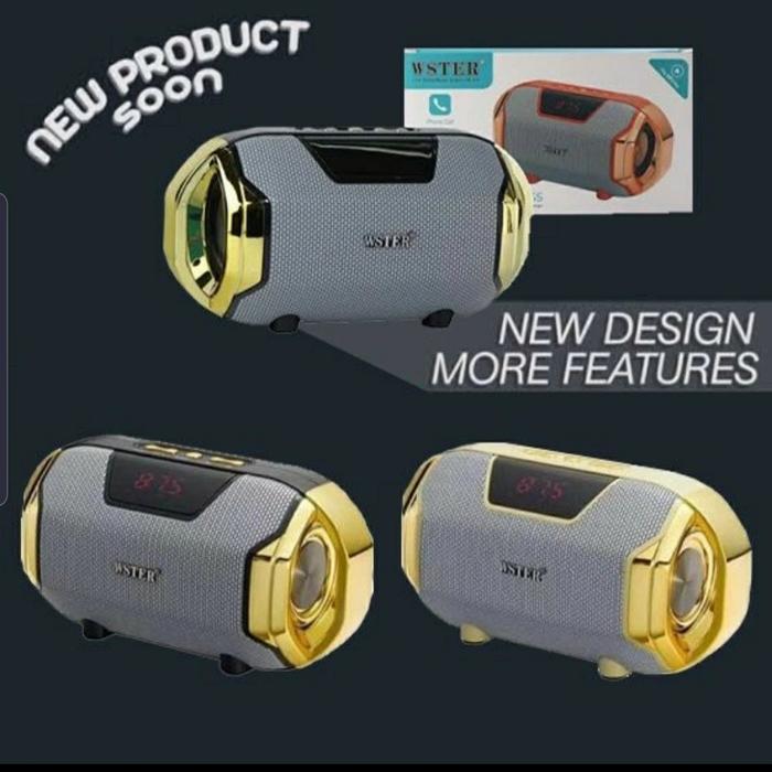 Speaker Bluetooth Digital Lcd Wster WS1833 Speaker Mega Bass Radio Mp3