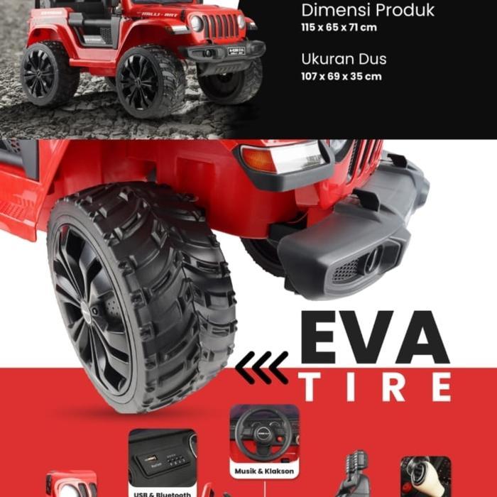 Mainan Mobil Aki Anak Jeep OFF ROAD PMB M 8288 M-8288 M8288 Remote