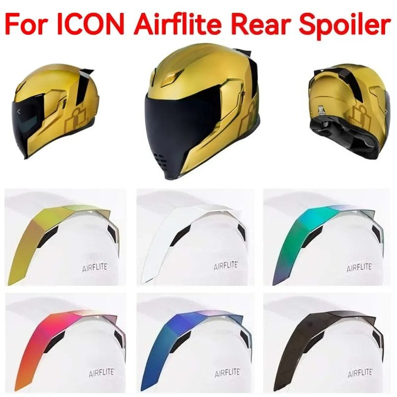 Airflite Motorcycle Helmets Lids For Icon Airflite Rear Spoiler Accessories Tail Motorcycle Helmet