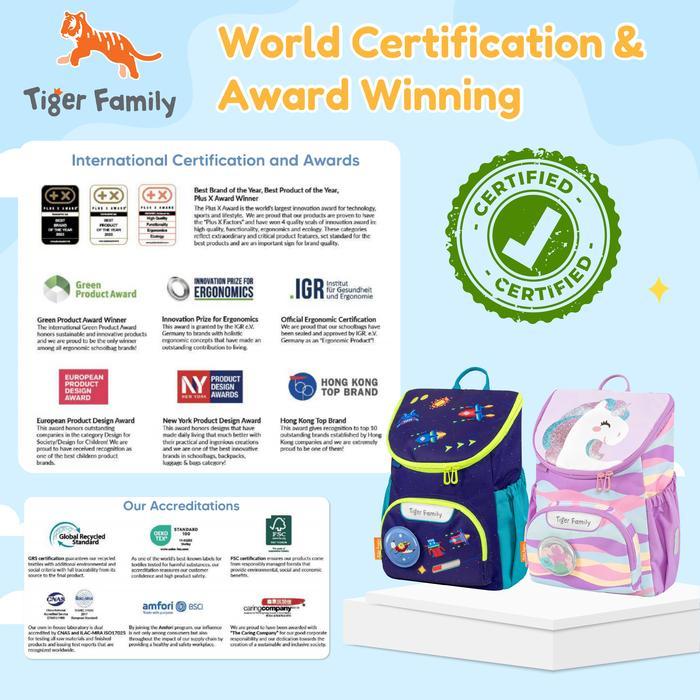 Journey : Tiger Family Ergonomic Bag - Backpack Tas Ransel Sekolah Anak Untuk Kesehatan