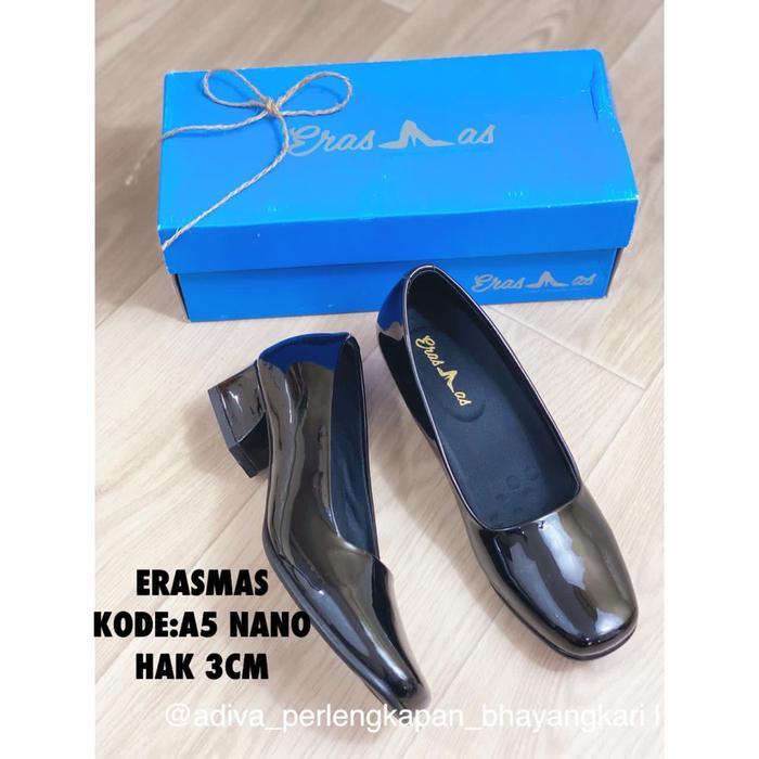 terlaris SEPATU DINAS PDH POLWAN/PNS/BHAYANGKARI/POL PP/SIPIR/PERSIT A5 nano 100% ori