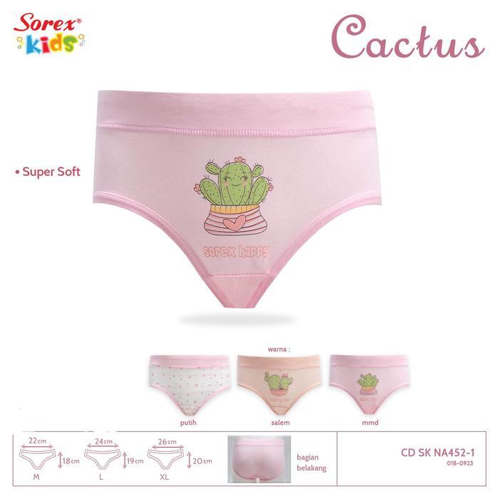 Sorex Kids Girl CD NA 452 Cactus Super Soft / Celana Dalam Anak Lembut 1PC warna Random