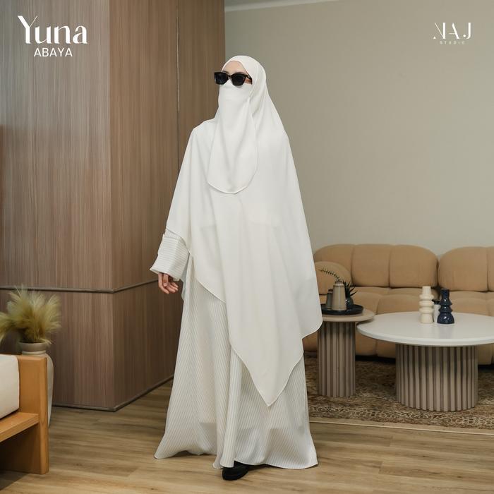 NAJ Studio - Yuna Abaya Stripe Gamis Salur Daily Casual Wanita Muslimah Elegan
