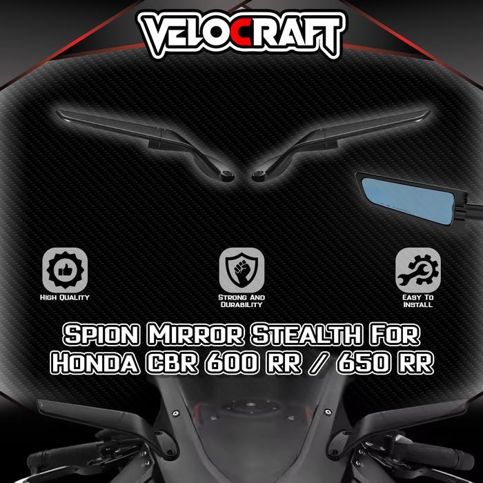 Terpopuler Velocraft Spion Stealth Mirror Untuk Honda Cbr 600Rr & 650Rr Kualitas Premium Tahan Cuaca