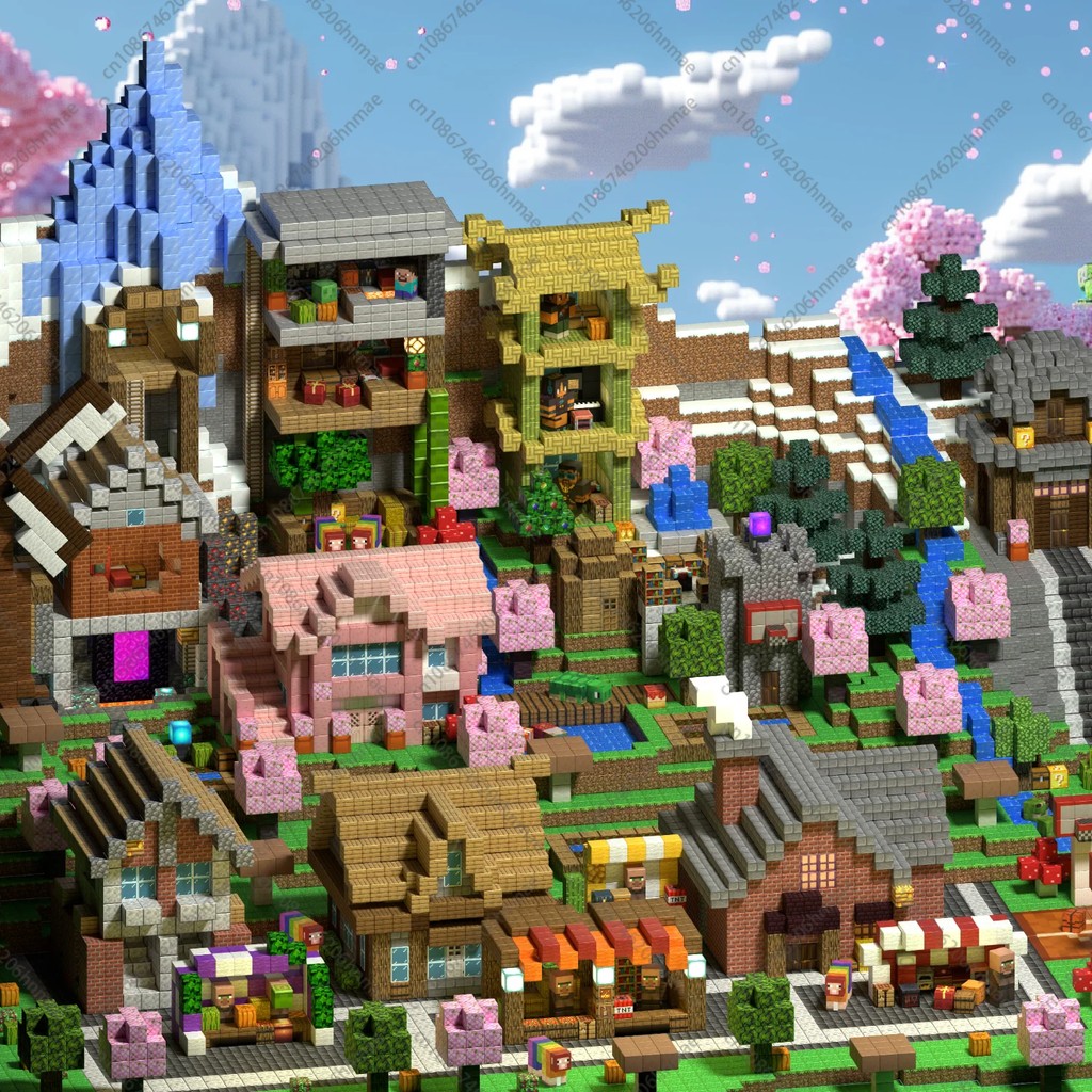 Magnetic Building Blocks Mine World Magnet Cube for Stacking Construction Brick Set Pixel Style