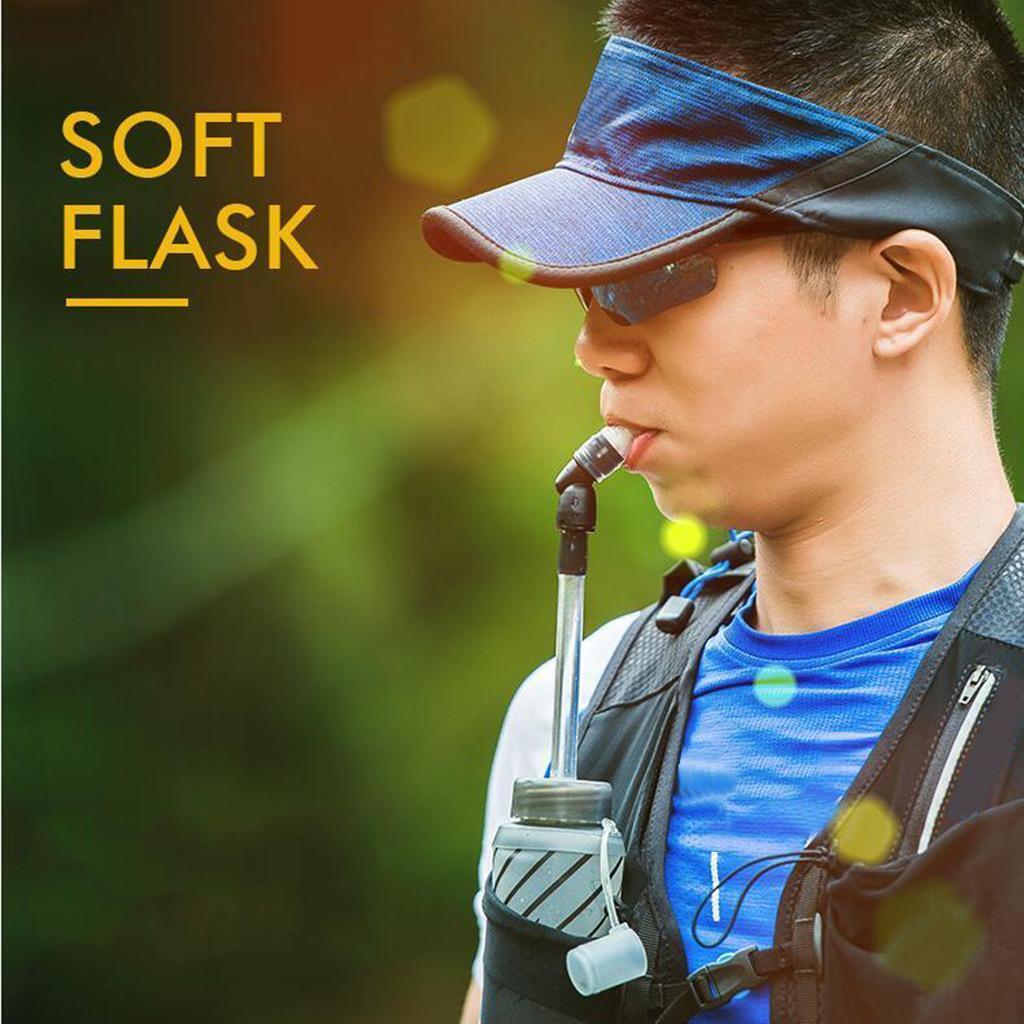 New Foldable Silicone Water Bottle Outdoors Traveling Sport Running Cycling Kettle Healthy Soft