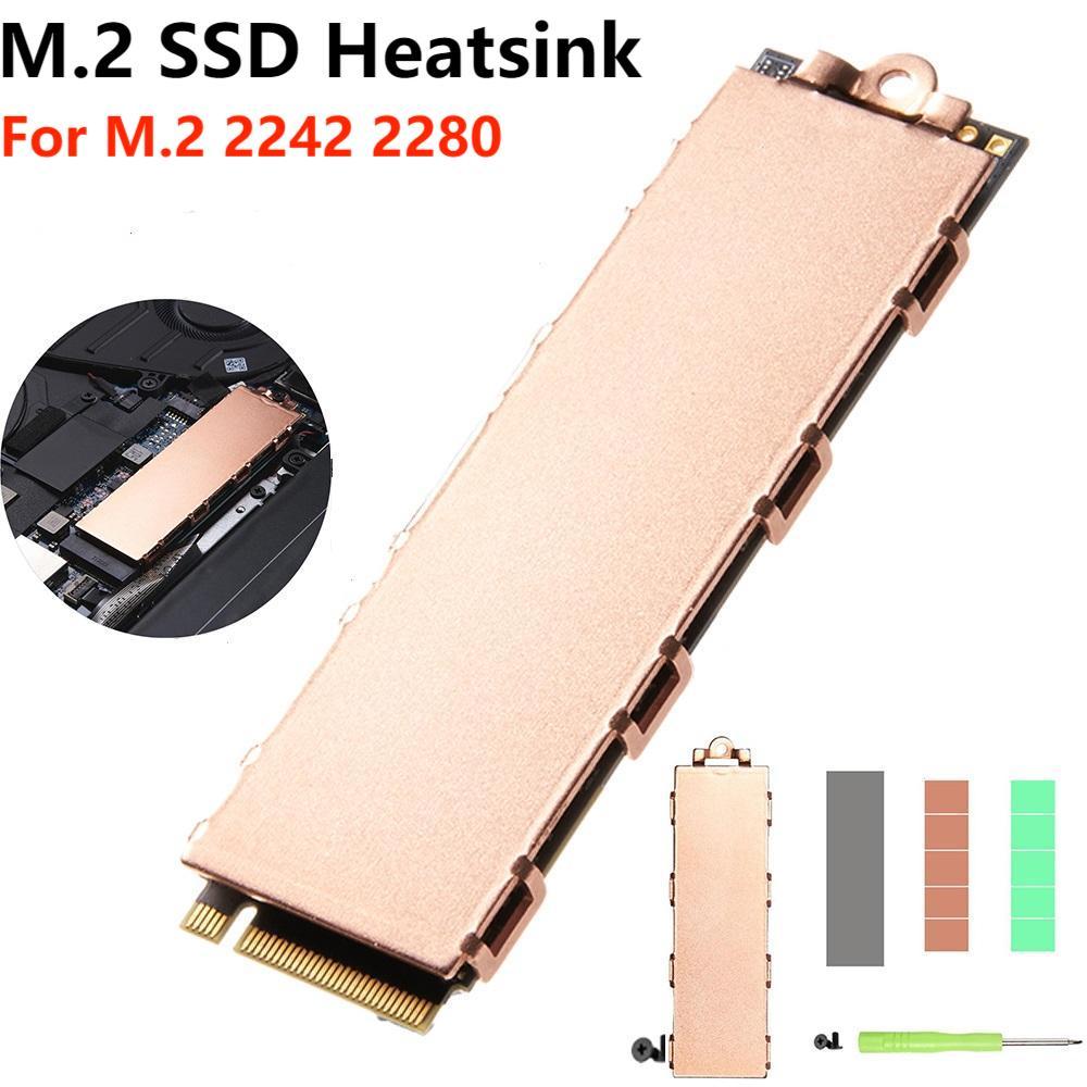 0.8/1/2mm Thickness Laptop Copper Heatsink M.2 NVME SSD Heat Sink with Thermal Pad For M.2 2242 2280