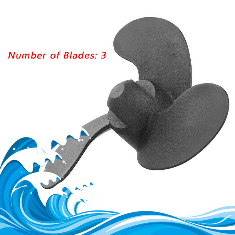 1Pcs Black High Strength Nylon Outboard Propeller For Tohatsu3.5HP/Nissan2.5 3.5HP/Mercury3.5HP Mari