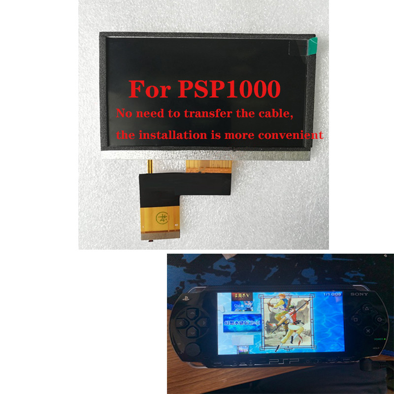 For PSP 1000 IPS LCD Screen No need to add adapter cable LCD Highlight Brightness Kits For Sony PSP1