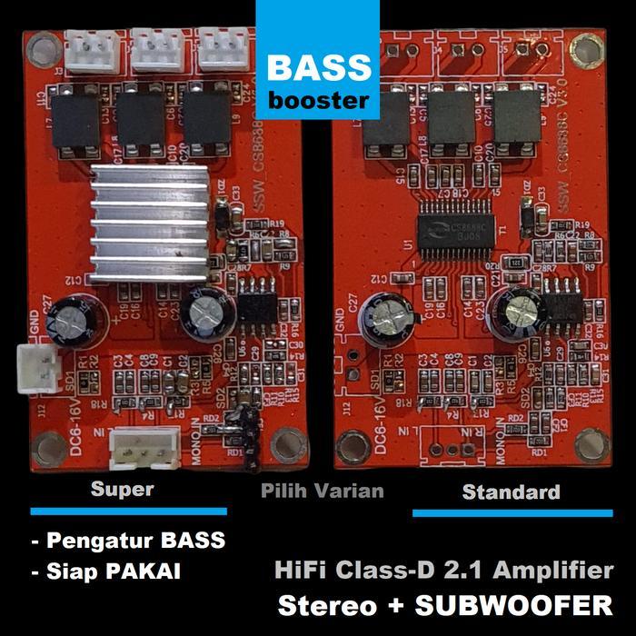 SALE HiFi SQ Digital Power Amplifier Mobil Class D 60W 2.1 Stereo Subwoofer TERMURAH