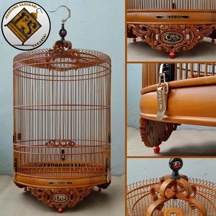 SANGKAR/KANDANG MURAI CMS JATI UKIR PREMIUM