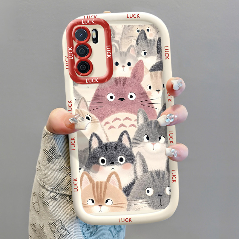 Casing Hp untuk OPPO A16 A16s A54s Case Totoro yang lucu Kesing aesthetic phone Kasing Silikon Softc