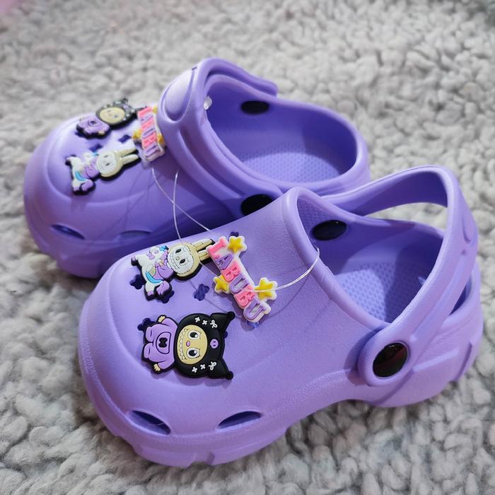 (COD) sandal cross kodok baim viral labubu anak laki-laki sendal fuji perempuan bahan karet eva