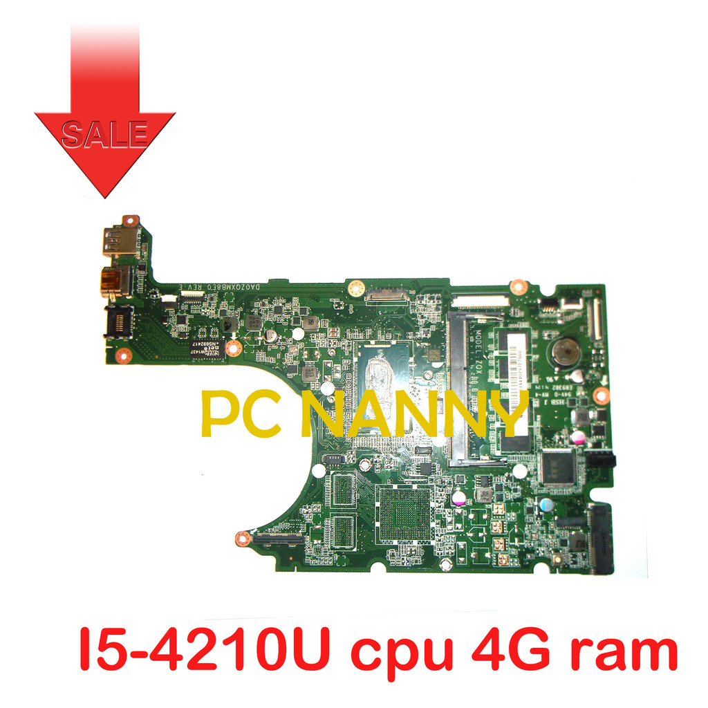 PCNANNY for Acer Aspire R3-471T R3-471 laptop motherboard DA0ZQXMB8E0 I5-4210U cpu UMA 4G ram