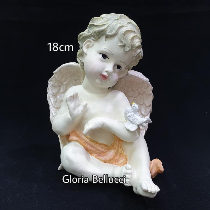 patung pajangan angel burung merpati miniatur malaikat